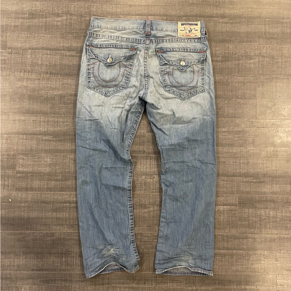 True Religion Light-Wash Jeans Made in U.S.A 36x32